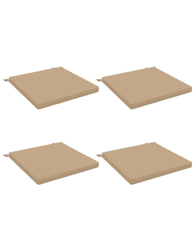 Cuscini per Sedia in 4 Pezzi SOEST 4 pz 100% Poliestere Sabbia