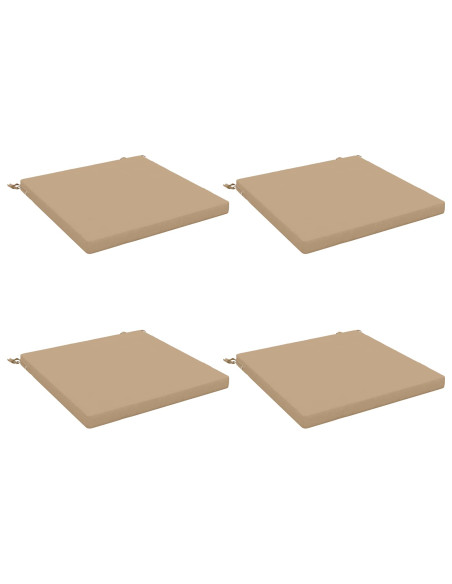 Cuscini per Sedia in 4 Pezzi SOEST 4 pz 100% Poliestere Sabbia