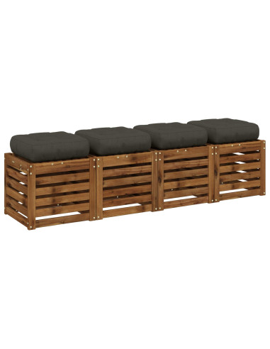Cuscini per Sedia in 4 Pezzi VIANEN 4 pcs 100% Poliestere