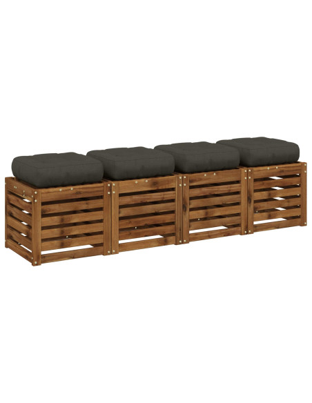 Cuscini per Sedia in 4 Pezzi VIANEN 4 pcs 100% Poliestere