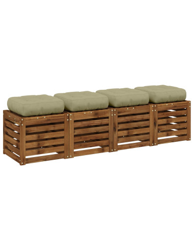 Cuscini per Sedia in 4 Pezzi VIANEN 4 pcs 100% Poliestere