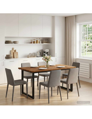 Tavolo da pranzo quadrato 160 x 70 x 75 cm Naturale