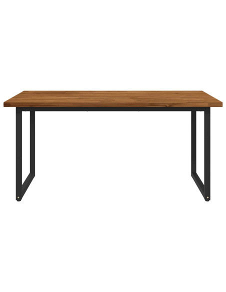 Tavolo da pranzo quadrato 160 x 70 x 75 cm Naturale