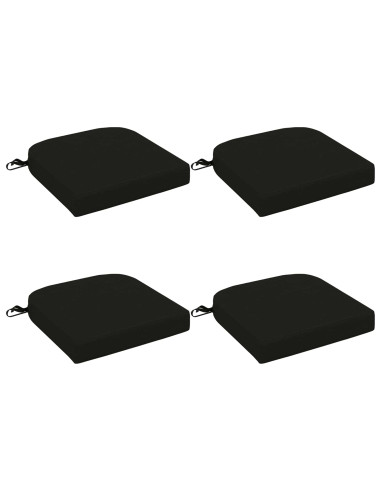 Cuscini per sedile a 4 pezzi SOEST 4 pcs 100% Poliestere Nero