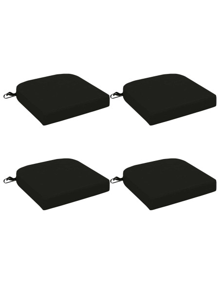 Cuscini per sedile a 4 pezzi SOEST 4 pcs 100% Poliestere Nero