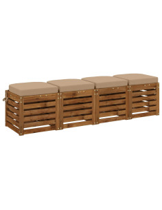 Cuscini per sedile a 4 pezzi SOEST 4 pcs 100% Poliestere Sabbia 2