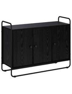 Credenza Rovere Nero 102 x 35 x 75 cm Legno ingegnerizzato