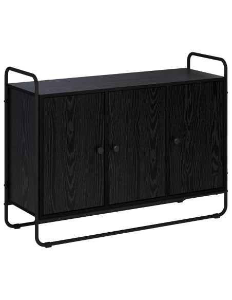 Credenza Rovere Nero 102 x 35 x 75 cm Legno ingegnerizzato