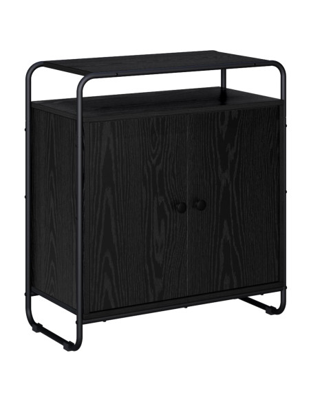 Credenza Rovere Nero 68 x 35 x 75 cm Legno ingegnerizzato