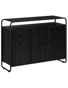 Credenza Rovere Nero 102 x 35 x 75 cm Legno ingegnerizzato