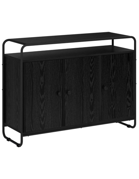 Credenza Rovere Nero 102 x 35 x 75 cm Legno ingegnerizzato