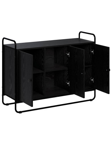 Credenza Rovere Nero 102 x 35 x 75 cm Legno ingegnerizzato