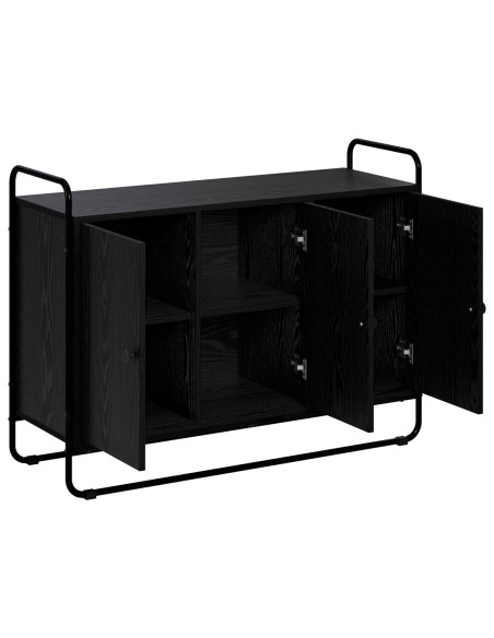 Credenza Rovere Nero 102 x 35 x 75 cm Legno ingegnerizzato