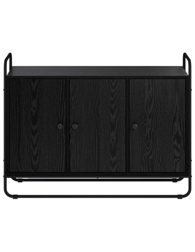 Credenza Rovere Nero 102 x 35 x 75 cm Legno ingegnerizzato