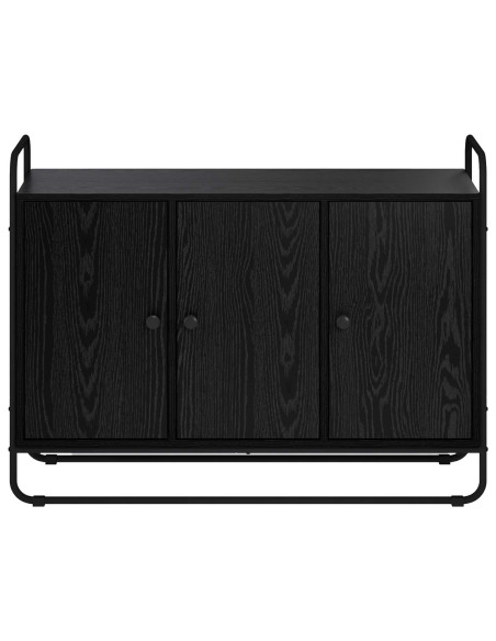Credenza Rovere Nero 102 x 35 x 75 cm Legno ingegnerizzato