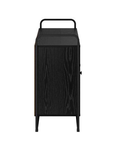 Credenza Rovere Nero 102 x 35 x 75 cm Legno ingegnerizzato