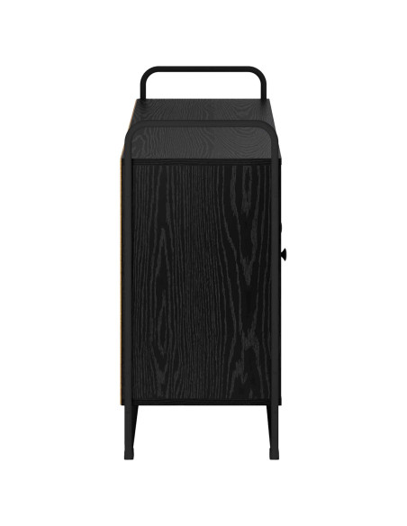 Credenza Rovere Nero 102 x 35 x 75 cm Legno ingegnerizzato