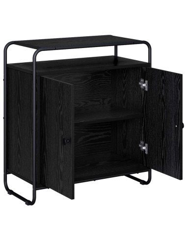 Credenza Rovere Nero 68 x 35 x 75 cm Legno ingegnerizzato