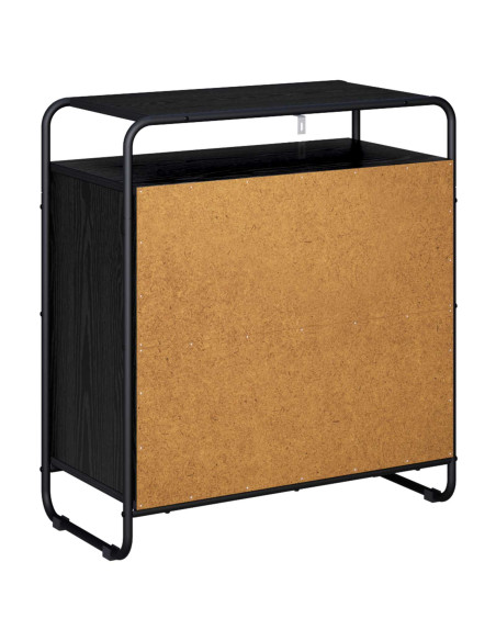 Credenza Rovere Nero 68 x 35 x 75 cm Legno ingegnerizzato