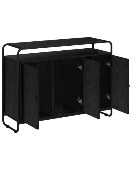Credenza Rovere Nero 102 x 35 x 75 cm Legno ingegnerizzato