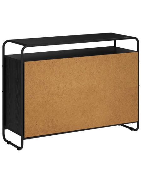 Credenza Rovere Nero 102 x 35 x 75 cm Legno ingegnerizzato