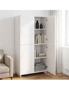 Credenza Bianco 79 x 41 x 151 cm Legno ingegnerizzato
