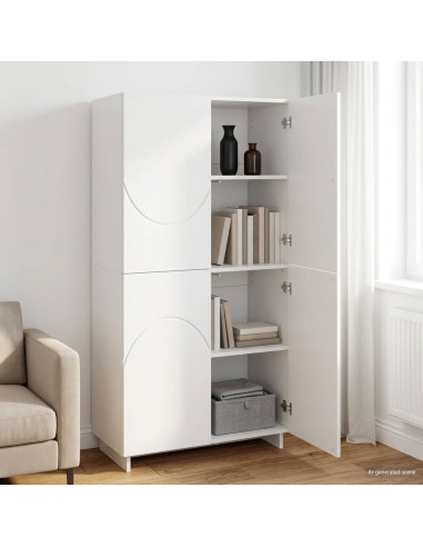 Credenza Bianco 79 x 41 x 151 cm Legno ingegnerizzato