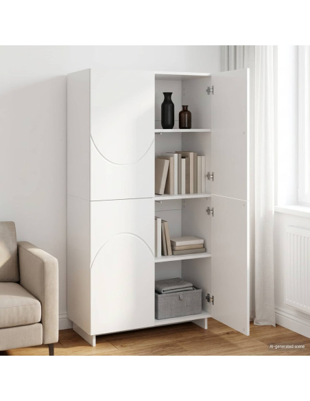 Credenza Bianco 79 x 41 x 151 cm Legno ingegnerizzato
