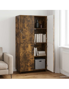 Credenza Rovere Fumo 79 x 41 x 151 cm Legno ingegnerizzato