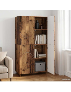 Credenza Legno di quercia 79 x 41 x 151 cm Legno ingegnerizzato