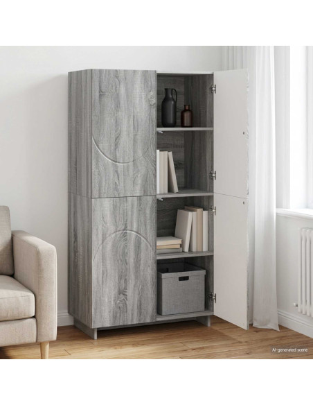 Credenza Sonoma grigio 79 x 41 x 151 cm Legno ingegnerizzato