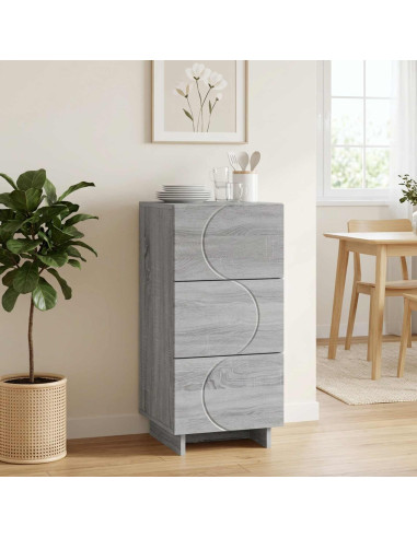 Credenza Sonoma grigio 33,5 x 34,5 x 75 cm Legno ingegnerizzato
