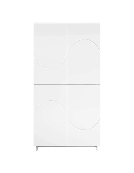 Credenza Bianco 79 x 41 x 151 cm Legno ingegnerizzato