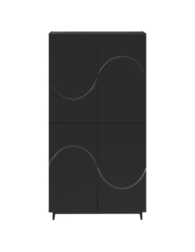 Credenza Nero 79 x 41 x 151 cm Legno ingegnerizzato