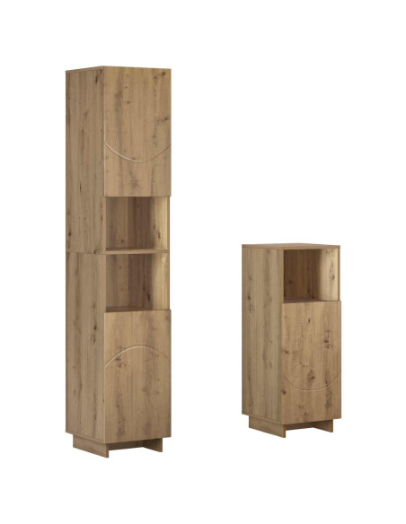 Set mobili da bagno 2 pz Rovere Artigianale