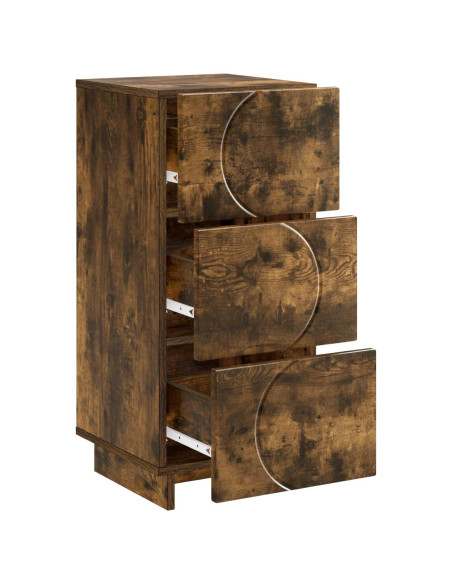 Credenza Rovere Fumo 33,5 x 34,5 x 75 cm Legno ingegnerizzato