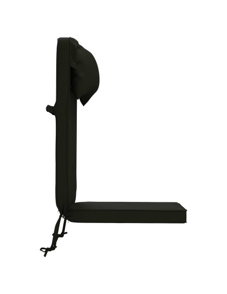 Cuscino per Lounger Sole 100% Poliestere Nero 55 x 124 x 5 cm