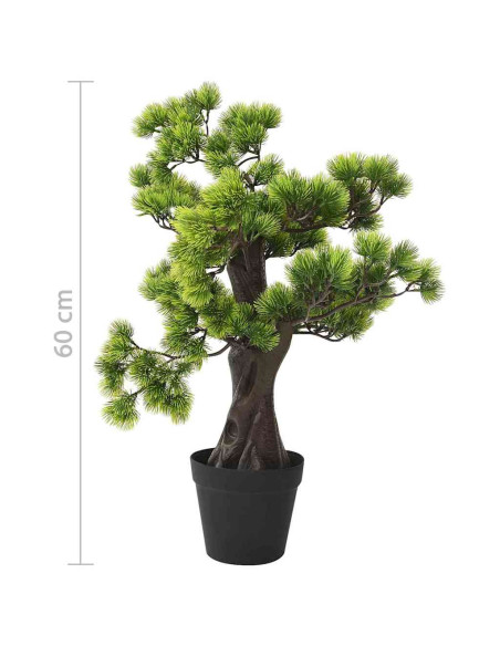 Bonsai di Pino Artificiale con Vaso 60 cm Verde