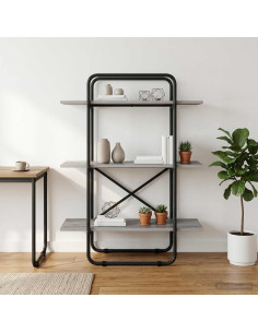 Libreria 3 livelli 80 x 35 x 105 cm PB Sonoma grigio