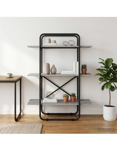 Libreria 3 livelli 80 x 35 x 105 cm PB Sonoma grigio
