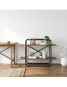 Libreria 2 livelli 100 x 35 x 70 cm PB Legno di quercia