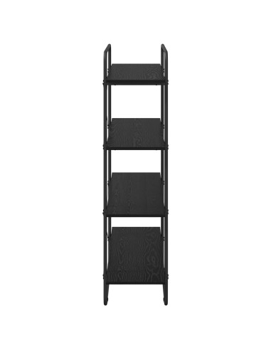 Libreria 4 livelli 100 x 35 x 140 cm PB Rovere Nero