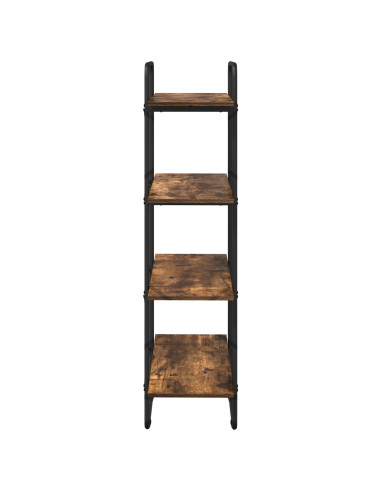 Libreria 4 livelli 80 x 35 x 140 cm PB Rovere Fumo