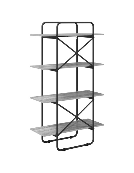 Libreria 4 livelli 80 x 35 x 140 cm PB Sonoma grigio