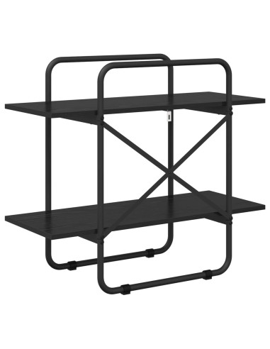 Libreria 2 livelli 60 x 35 x 70 cm PB Rovere Nero