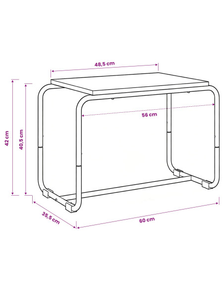 Supporto TV 60 x 35.5 x 42 cm Sonoma grigio