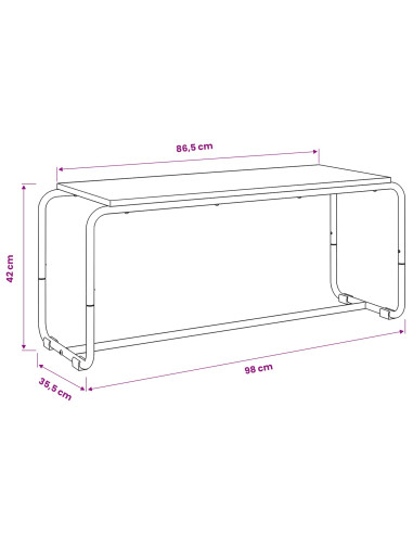 Supporto TV 98 x 35.5 x 42 cm Legno di quercia