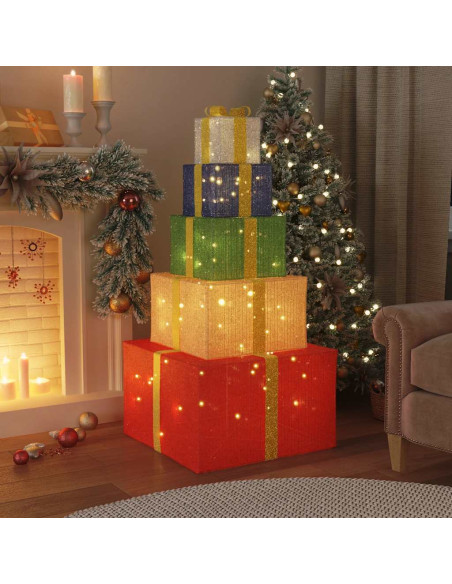 Confezione Regalo Decorazioni Natalizie 250 LED Bianco Caldo
