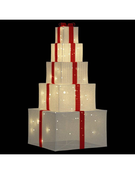 Confezione Regalo Decorazioni Natalizie 250 LED Bianco Caldo