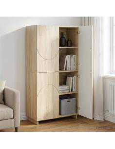 Credenza Rovere Sonoma 79x41x151 cm Legno ingegnerizzato
